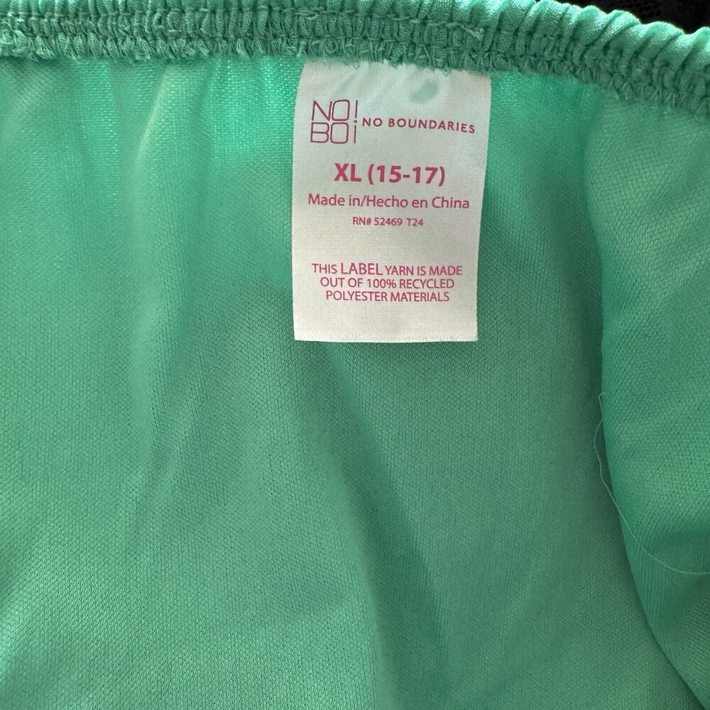 NOBO Jr Womens Tiered Tank Top XL 15-17 Green Bra Boho Y2K Fairycore Boho Retro - Picture 10 of 14